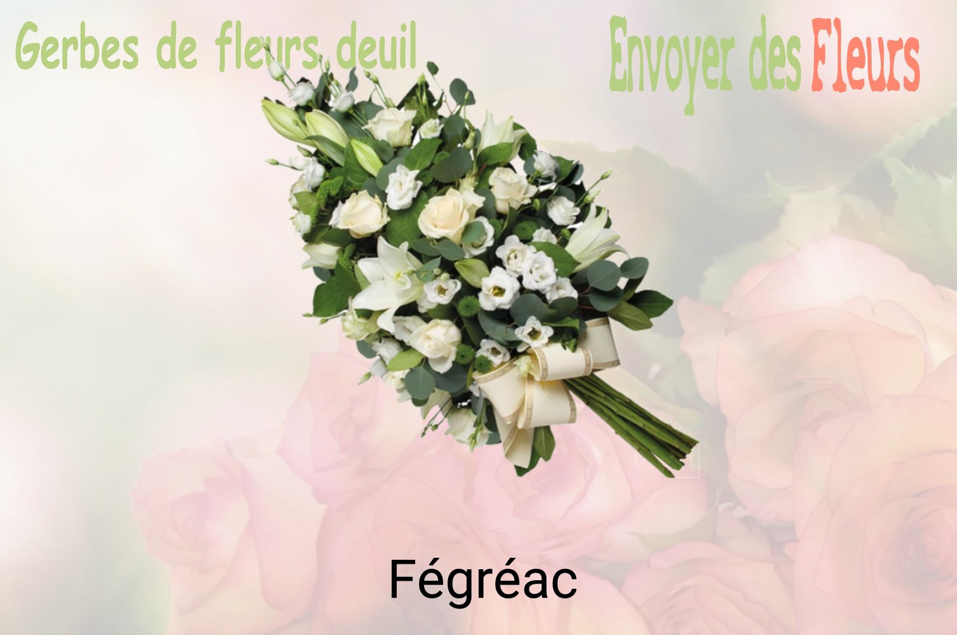 Gerbe de fleurs de deuil livrée à Fégréac